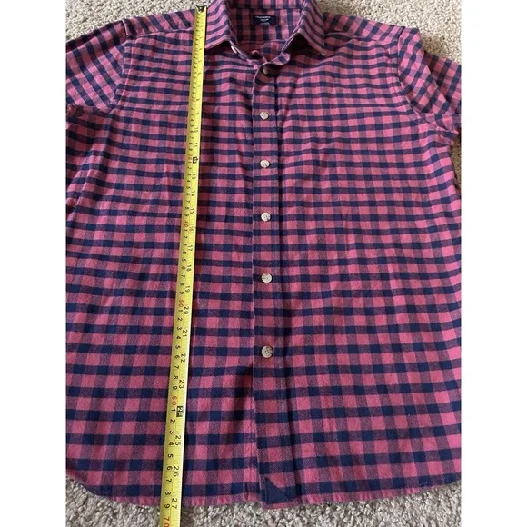 UNTUCKit Long Sleeve Button Up Shirt Men's Pink Black Check Slim Medium JBHS - Picture 3 of 9